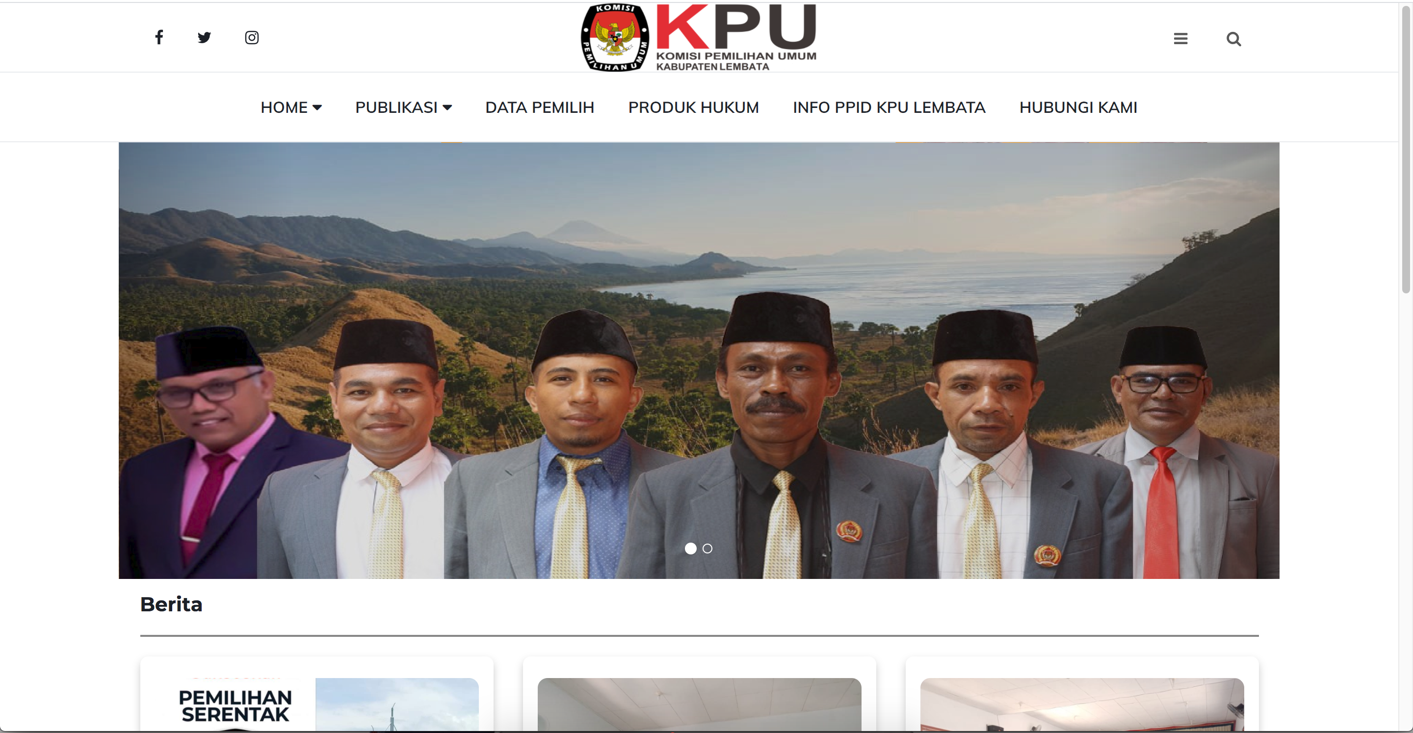 Website KPU Kab. Lembata